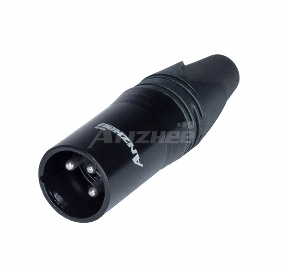 Anzhee XLR-M Black. 3 – х контактный кабельный разъем типа XLR "папа"