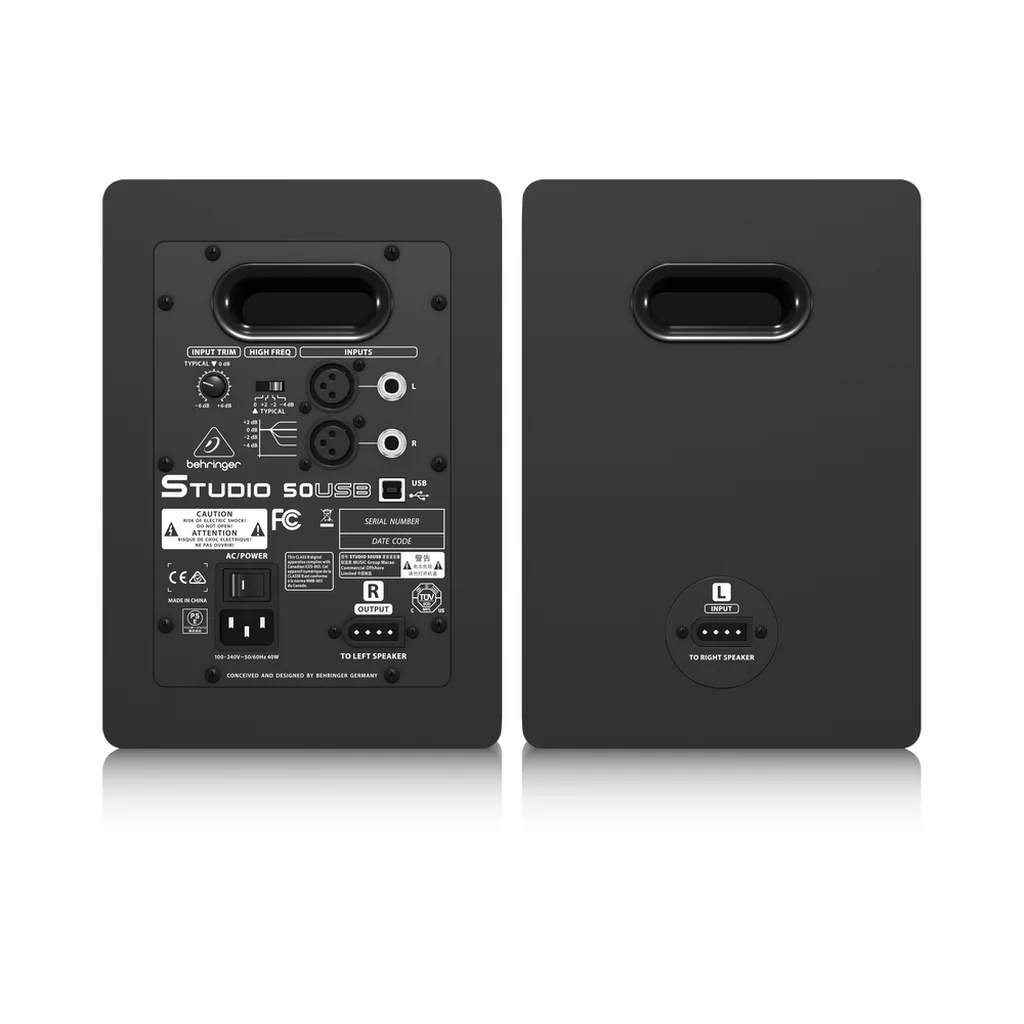Behringer STUDIO 50USB - 2-полосная мониторная  система (пара), 100 Bт, USB вход, фото №2