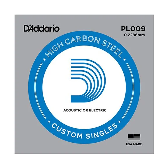 D'ADARIO PL009 PLAIN STEEL Отдельная струна, диаметр 0,009