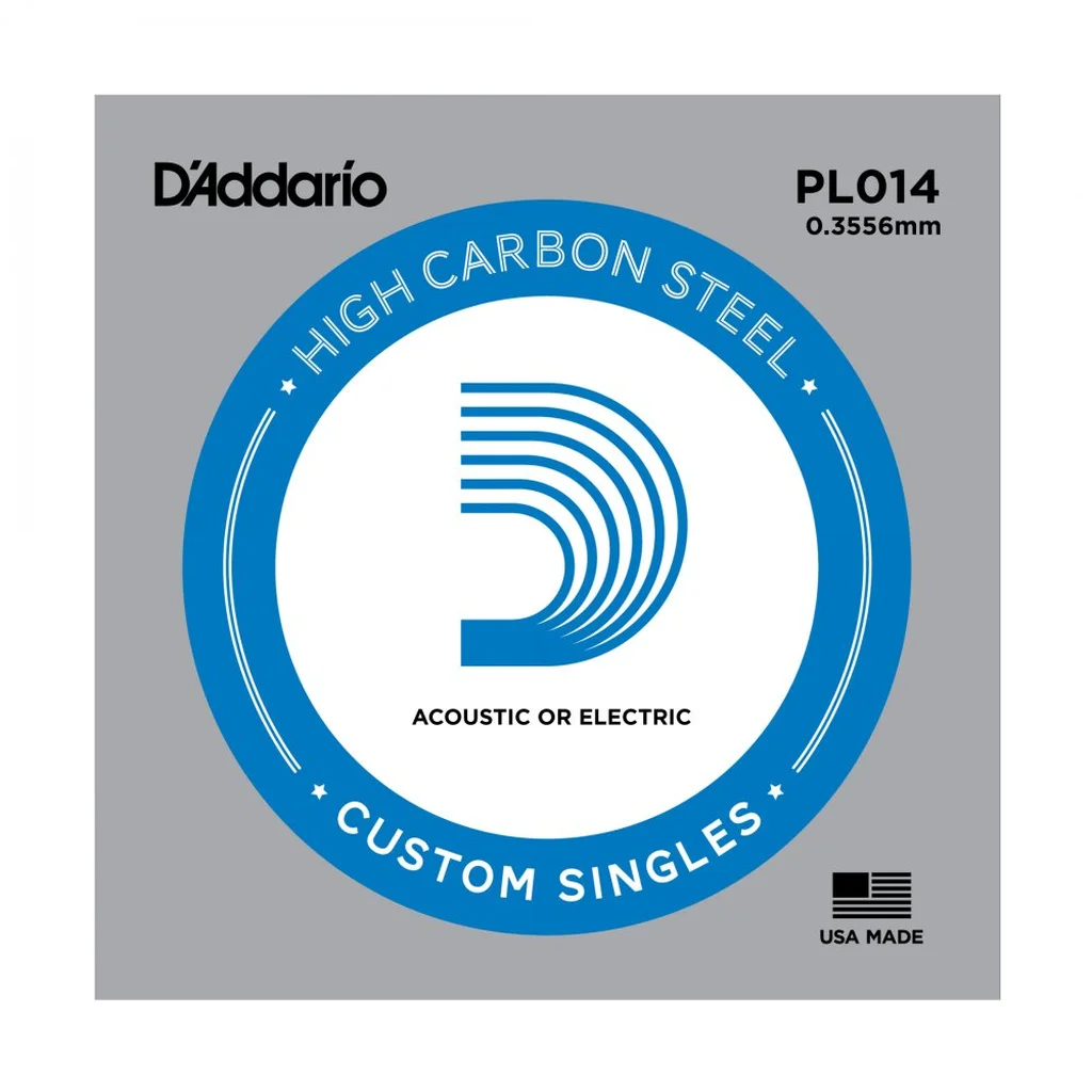 D'ADARIO PL014 Plain Steel Отдельная струна без обмотки, сталь, .014