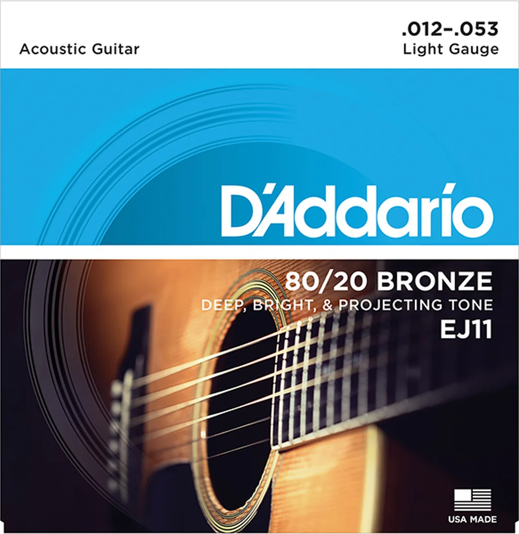 D'Addario EJ11 - струны для акустической гитары, бронза 80/20, Light 12-53, фото №1