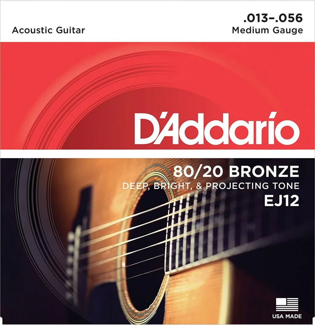 D'ADDARIO EJ12 Струны для акустической гитары, бронза, 13-56