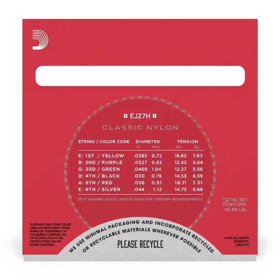 D'Addario EJ27H CLASSIC Струны для калассической гитары - 1