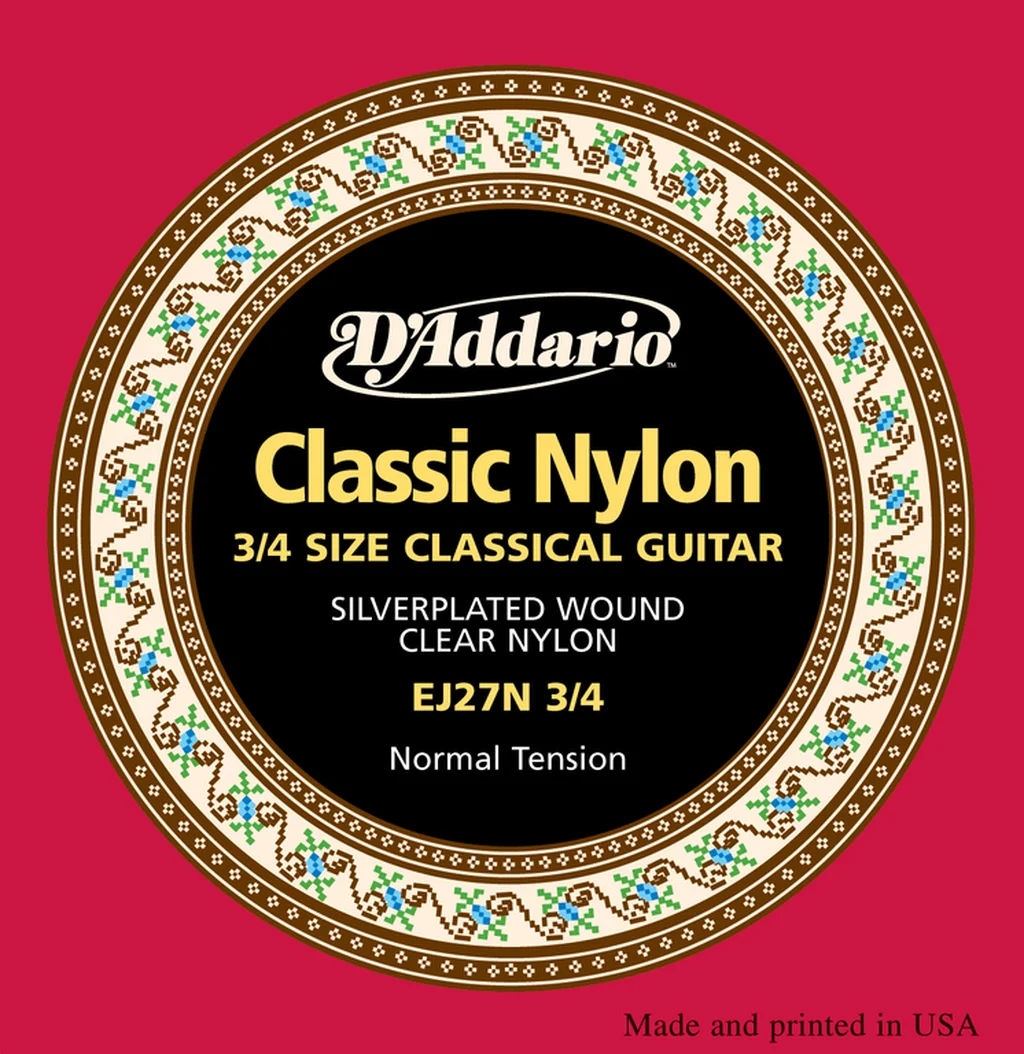 D'Addario EJ27N-3/4 Комплект струн для классической гитары размером 3/4