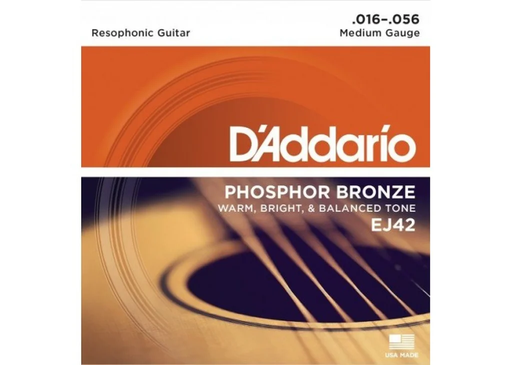 D`Addario EJ42 Resophonic Комплект струн для резонаторной (добро) гитары, ф/б, 16-56