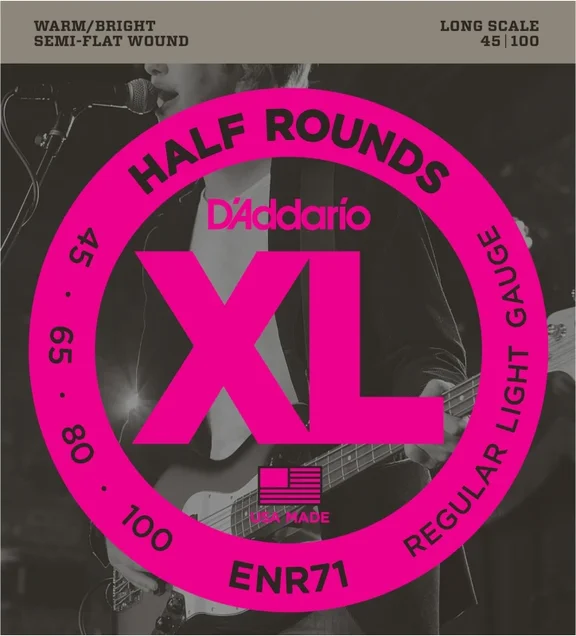 D'Addario ENR71 Half Rounds Комплект струн для бас-гитары, Regular Light, 45-100 - 1