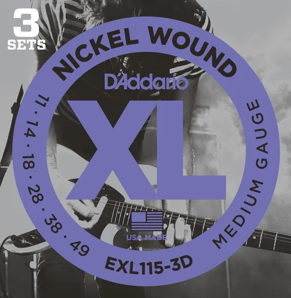 D`Addario EXL115  NICKEL WOUND Струны для электрогитары Blues/Jazz Rock 11-49 - 1