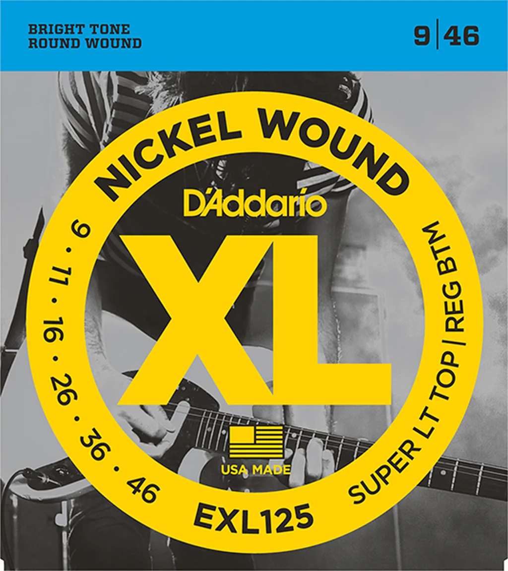 D'ADDARIO EXL125 Cтруны для электрогитары, Super Light/Regular, никель, 9-46