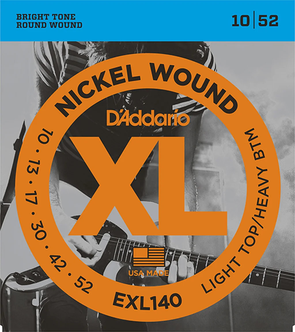 D'Addario EXL140 XL NICKEL WOUND Струны для электро-гитары Light Top/Heavy Bottom 10-52