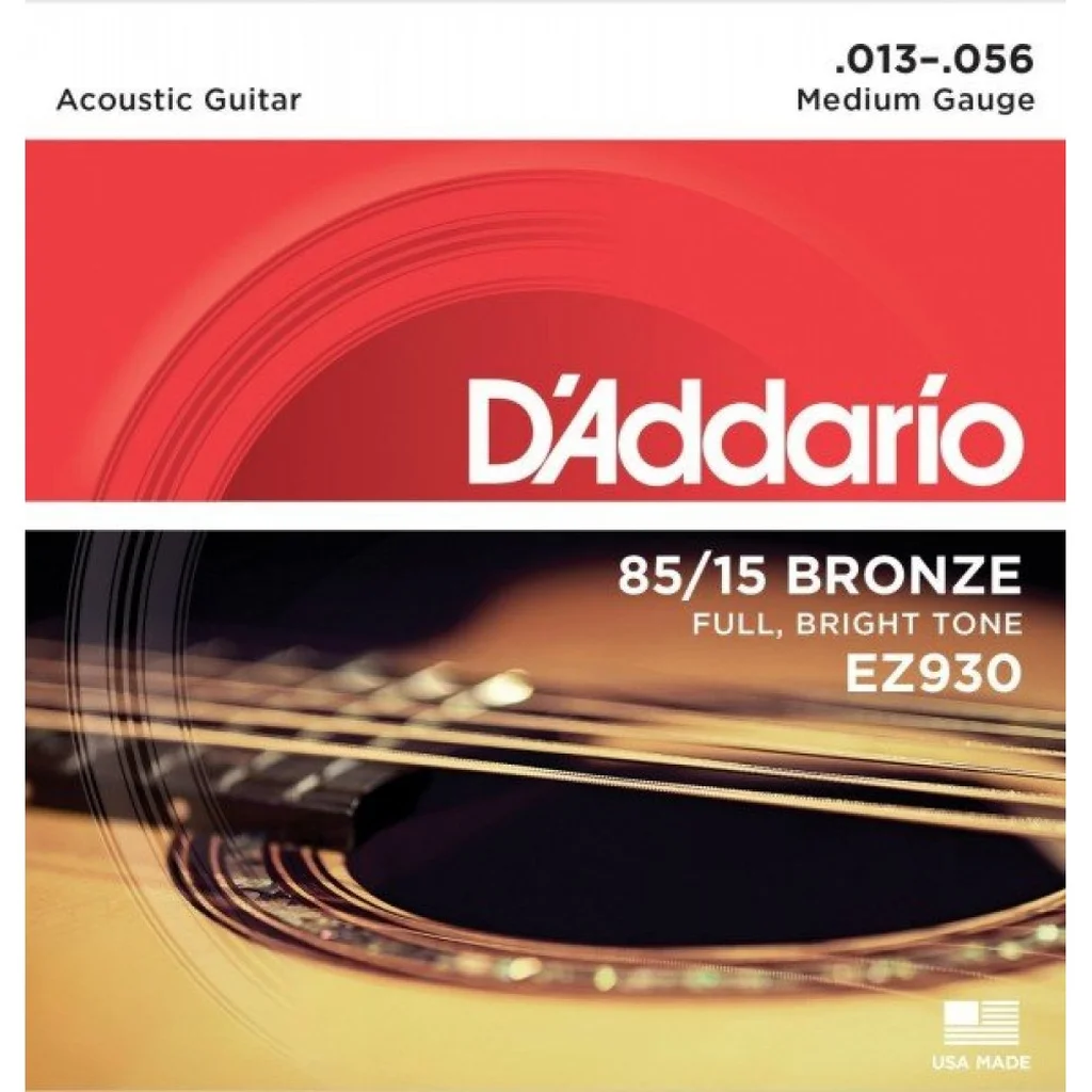D'Addario EZ930 - струны для акустической гитары, бронза 85/15, Medium 13-56, фото №1