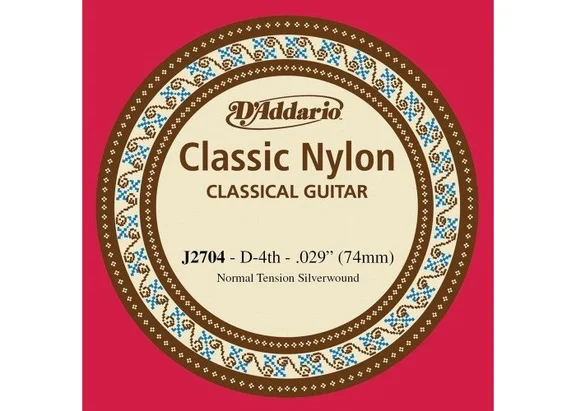 D'Addario J2704 Classical Отдельная 4-ая струна для классической гитары, нейлон, норм. натяжение