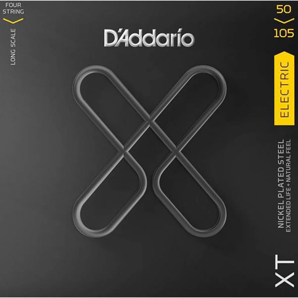 D'Addario XTB50105 XT Комплект струн для бас-гитары, никелированные, 50-105, с покрытием,