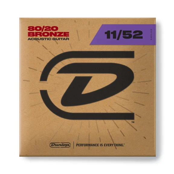 Dunlop DAB1152 Комплект струн для акустической гитары, бронза 80/20, Medium Light, 11-52 - 0