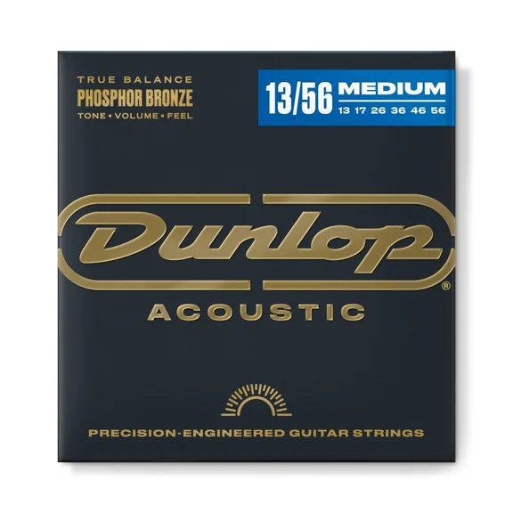 Dunlop DAP1356 Комплект струн для акустической гитары, фосф.бронза, Medium, 13-56 - 0