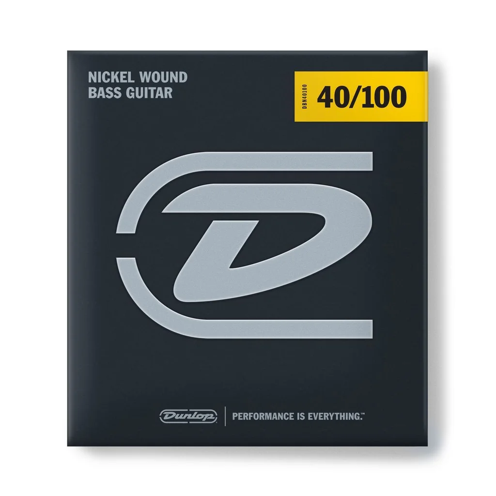 Dunlop DBN40100 Комплект струн для 4-струнной бас-гитары, никелированные, Light, 40-100