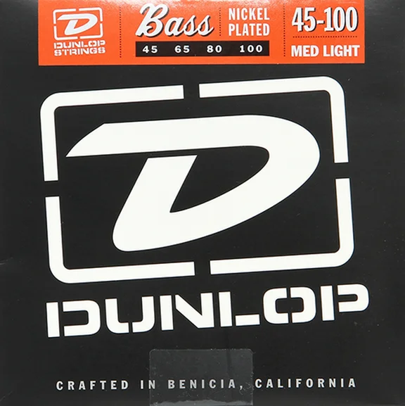 Dunlop DBN45100 Комплект струн для бас-гитары, никелированные, Medium Light, 45-100,