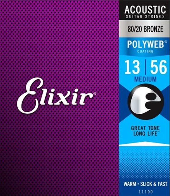Elixir 11100 POLYWEB Комплект струн для акустической гитары