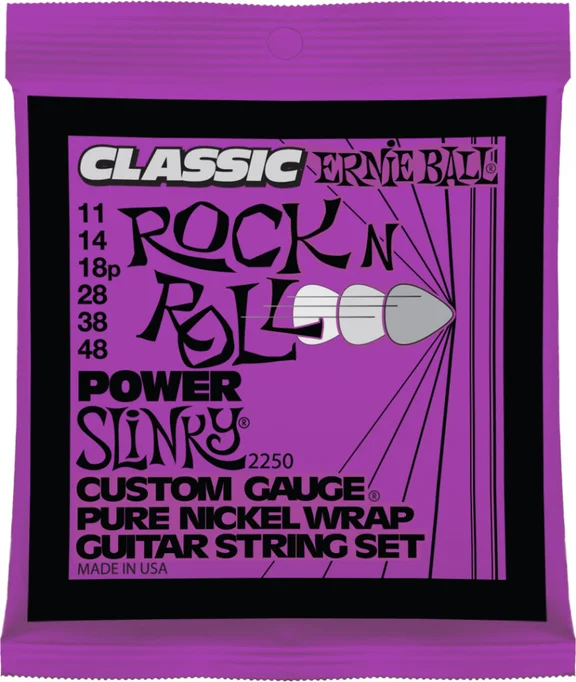 ERNIE BALL 2250 Pure nickel Струны для электрогитары 11-48  никелированная навивка
