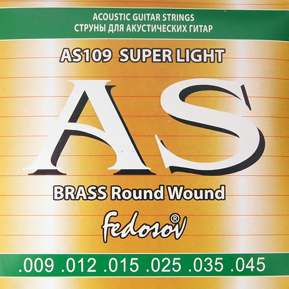 FEDOSOV AS109 Brass Round Wound Комплект струн для акустической гитары, латунь, 09-45 - 0