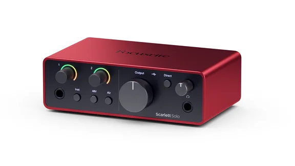 FOCUSRITE SCARLETT Solo 4rd Gen USB Аудио интерфейс, 2 входа/2 выхода