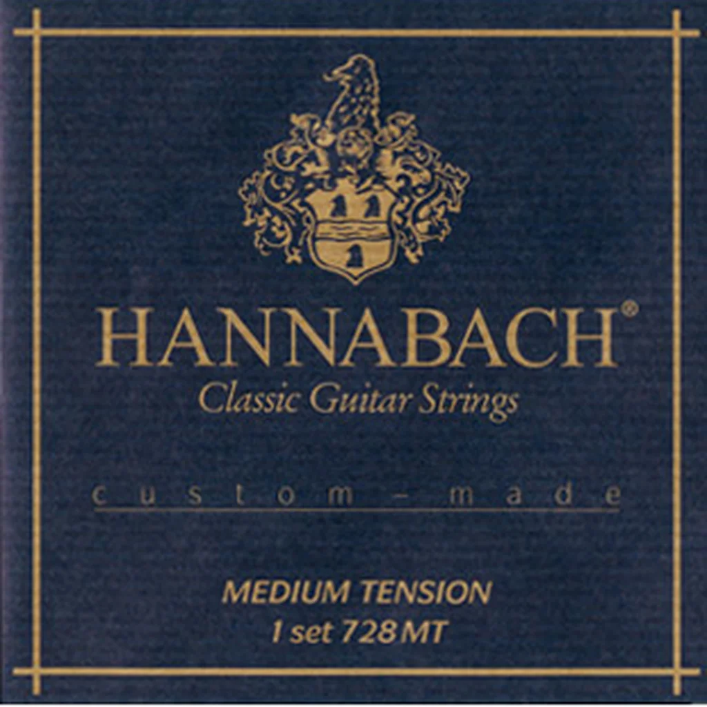 Hannabach 728MT Custom Made Black Комплект струн для классической гитары, среднее натяжение