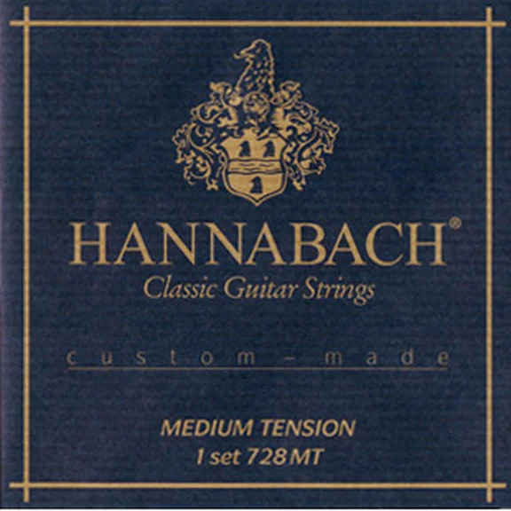 Hannabach 728MT Custom Made Black Комплект струн для классической гитары, среднее натяжение