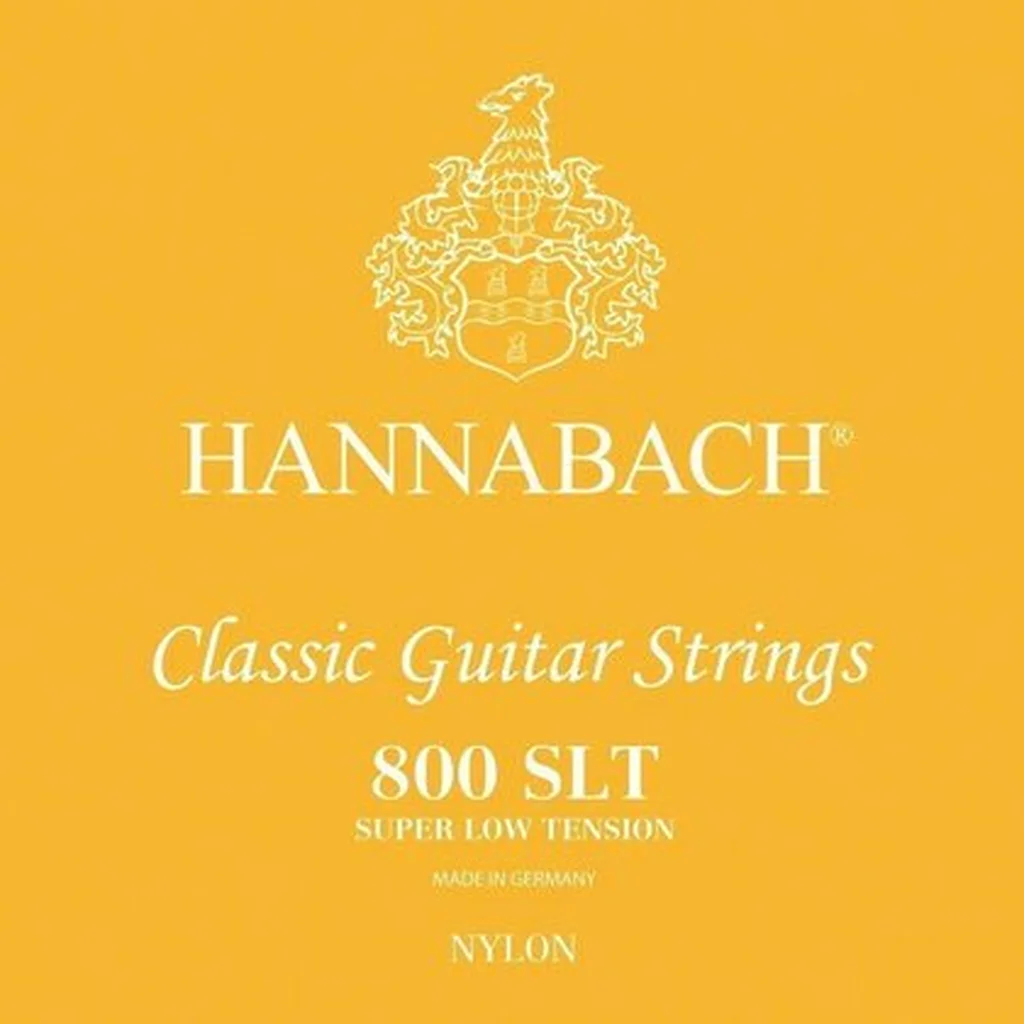 Hannabach 800SLT Yellow SILVER PLATED Струны для классической гитары супер слабого натяжения.