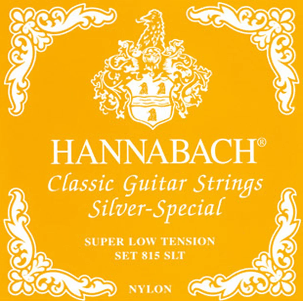 Hannabach 815SLT Yellow SILVER SPECIAL Струны для классической гитары супер слабого натяжения.