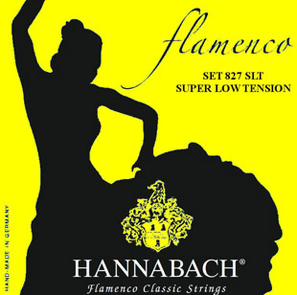Hannabach 827SLT Yellow FLAMENCO Струны для классической гитары супер слабого натяжения.