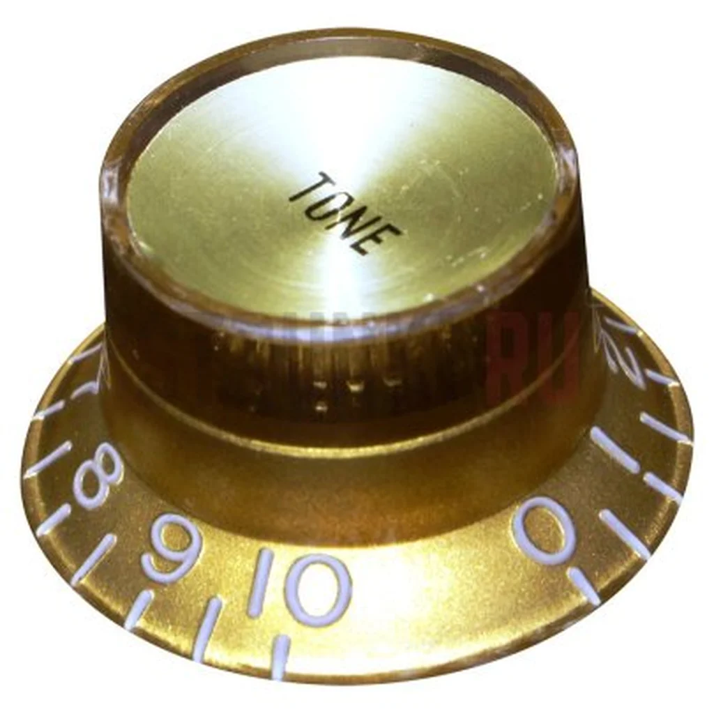 Hosco KG-130TI Ручка потенциометра, Tone, золото, дюймы