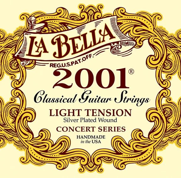 La Bella 2001L 2001 Light Комплект струн для классической гитары, слабое натяжение, посеребренные