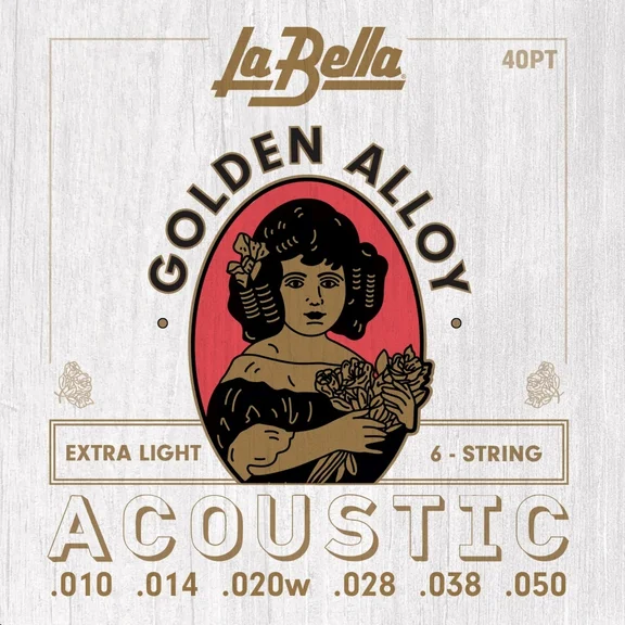 La Bella 40PT Комплект струн для акустической гитары 10-50
