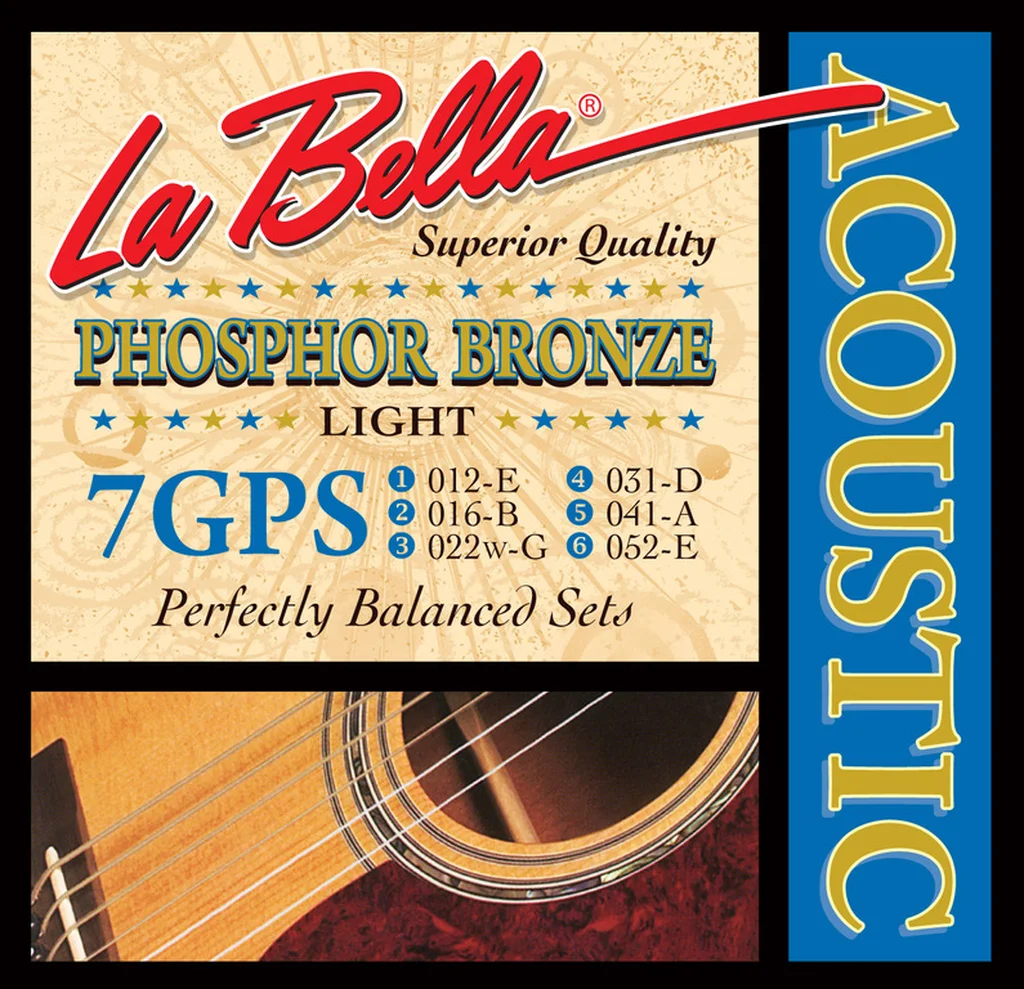La Bella 7GPS Комплект струн для акустической гитары 12-52, фото №2