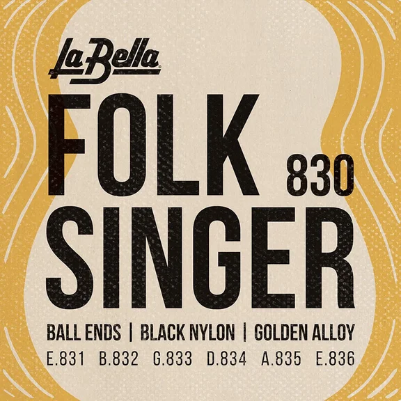La Bella 830 Folksinger Комплект струн для классической гитары с наконечником "шарик". - 1