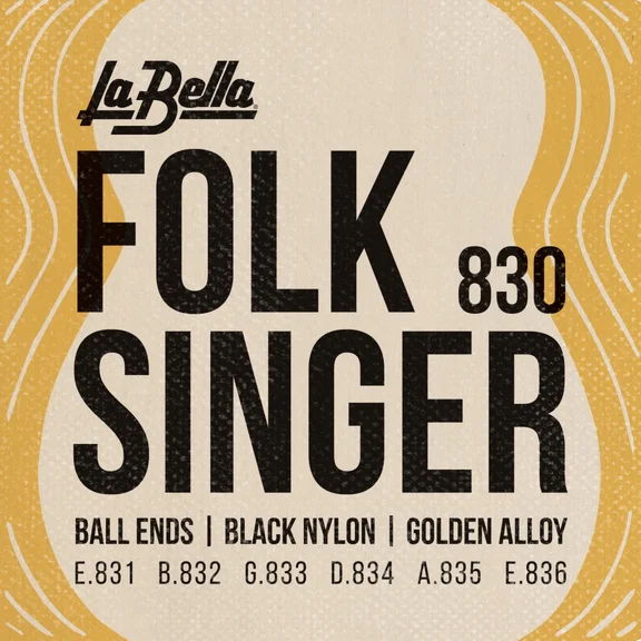 La Bella 830 Folksinger Комплект струн для классической гитары с наконечником "шарик". - 0