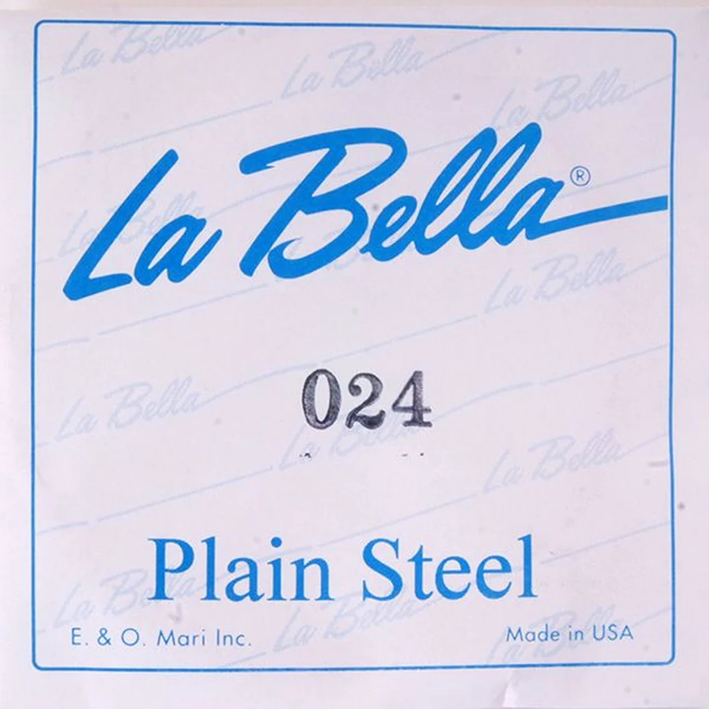 La Bella PS024 Отдельная стальная струна без оплетки диамером 0,024. Упаковка только по 12 штук