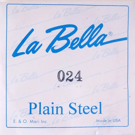 La Bella PS024 Отдельная стальная струна без оплетки диамером 0,024. Упаковка только по 12 штук