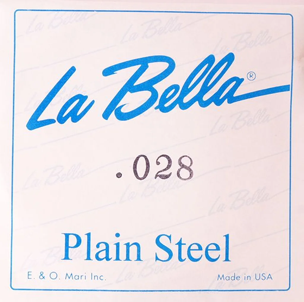 La Bella PS028 Отдельная стальная струна без оплетки, сталь, 028, La Bella