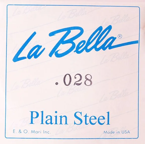 La Bella PS028 Отдельная стальная струна без оплетки, сталь, 028, La Bella