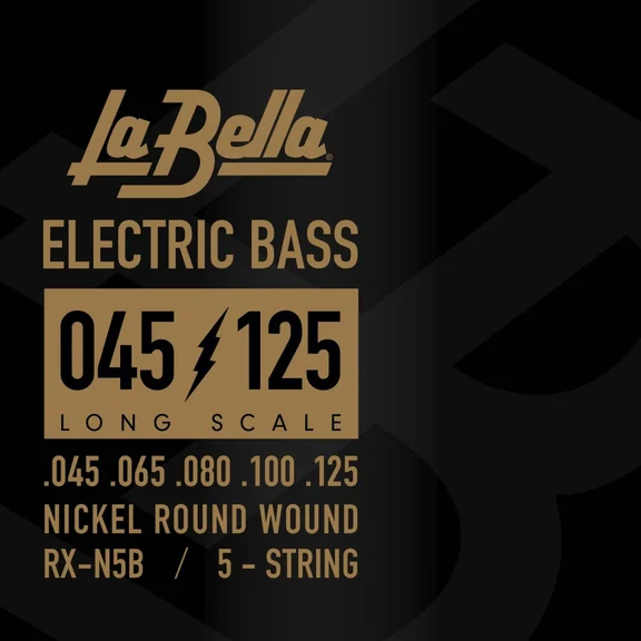 La Bella RX-N5B RX – Nickel Комплект струн для 5-струнной бас-гитары, никелированные, 45-125