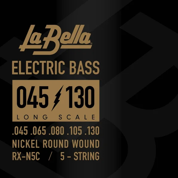 La Bella RX-N5C RX – Nickel Комплект струн для 5-струнной бас-гитары, никелированные, 45-130