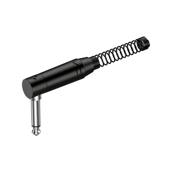 ROXTONE RJ2RPP-BN Разъем 6,3mm mono (угловой) с пружиной, цвет черный
