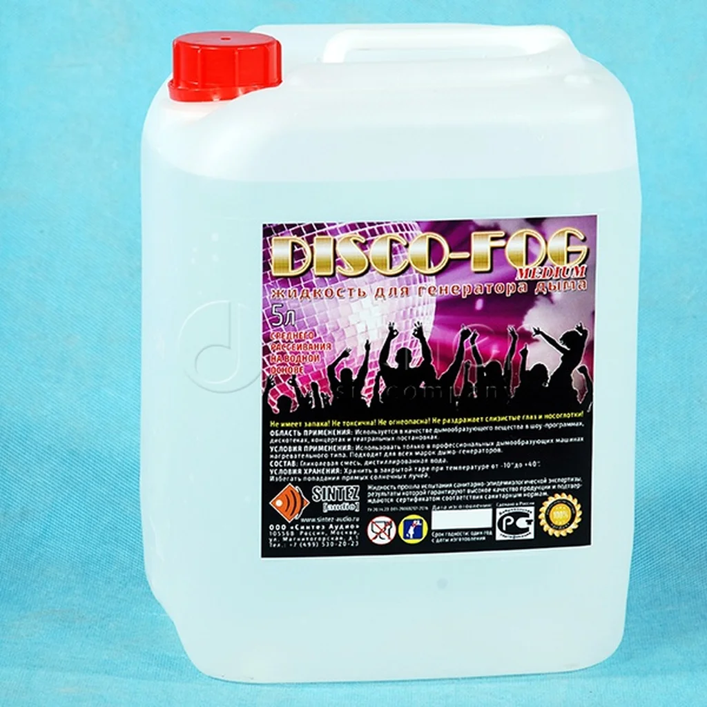 Синтез аудио DF-Medium Disco Fog Medium Жидкость для генераторов дыма, среднего рассеивания