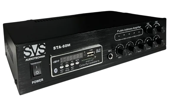 SVS Audiotechnik STA-60M Микшер-усилитель трансляционный, 60 Вт - 0