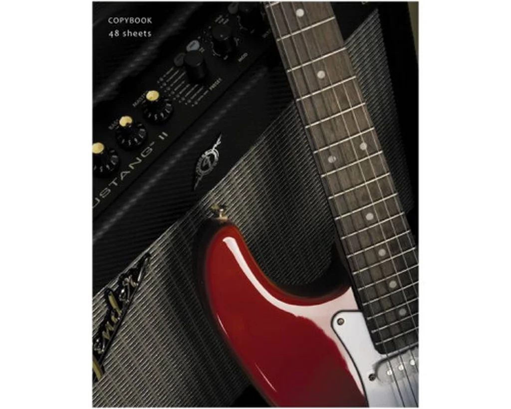 Тетрадь в клетку "Гитара Stratocaster с комбиком", 48 листов