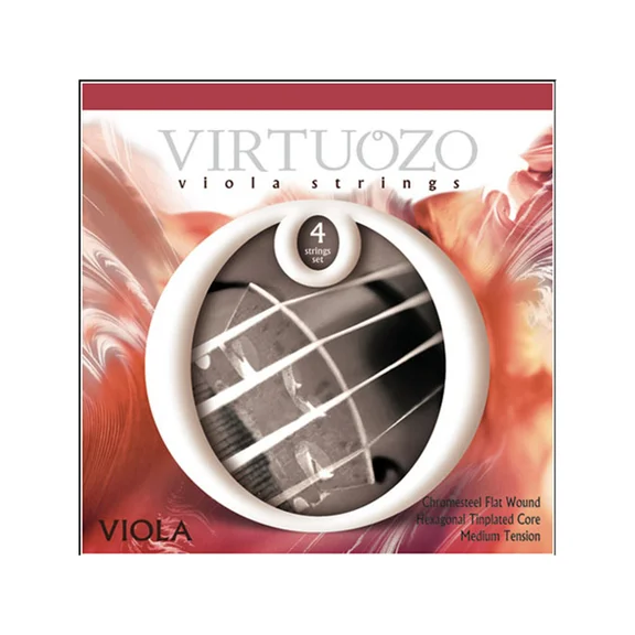 VIRTUOZO 00345 VIOLA НАБОР 4 СТРУНЫ для Альта, Хромсталь плосковитые, ADGС, опт 5 наб