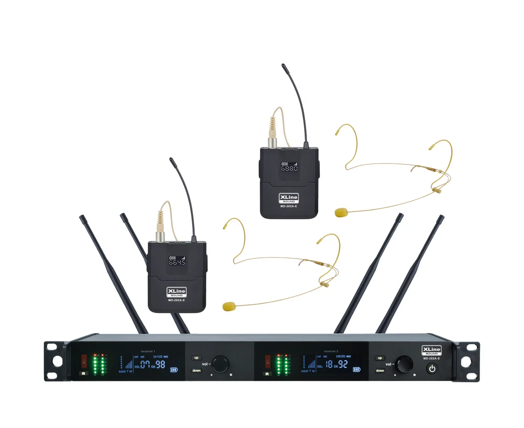 XLINE MD-262A-E(NEW) Радиосистема c двумя поясными передатчиками и головными гарнитурами