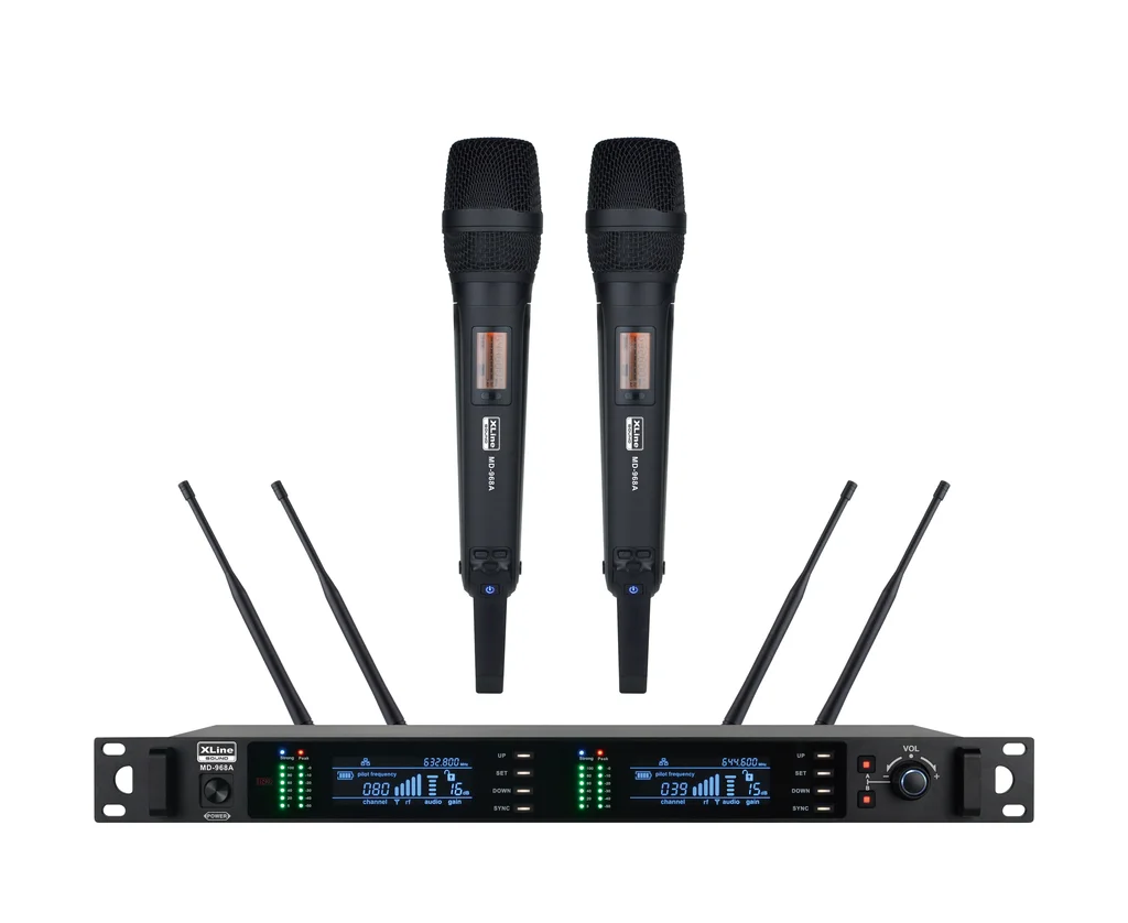 XLINE MD-968A(NEW) Радиосистема двухканальная c двумя ручными передатчиками